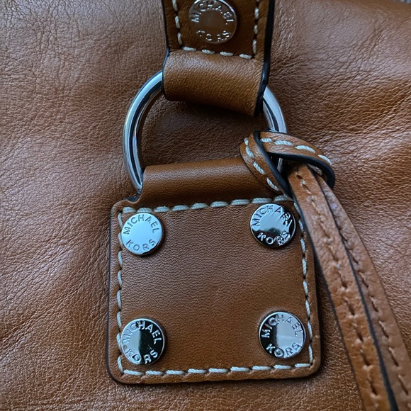 Michael Kors Extra-Large Studded Leather Weekender Bag. - Picture 5 of 16